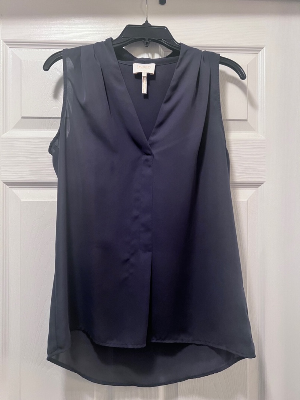 Laundry By Shelli Segal Navy V-Neck Sleeveless Camisole